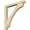 Ekena Millwork Legacy Craftsman Rough Sawn Bracket w/ Offset Brace, Douglas Fir, 6"W x 48"D x 48"H BKT0604X48X48LEC04RDF - alternate 1